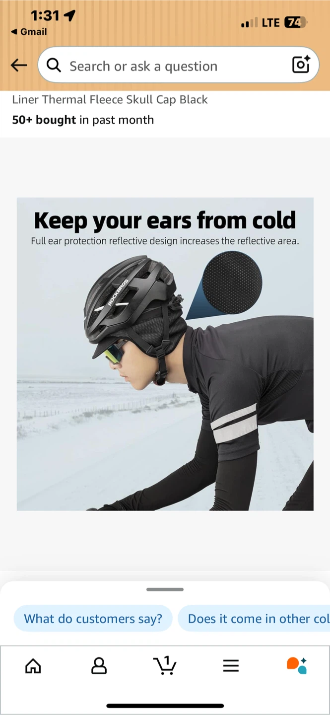 ROCKBROS Thermal Fleece Skull Cap Black - photo 4