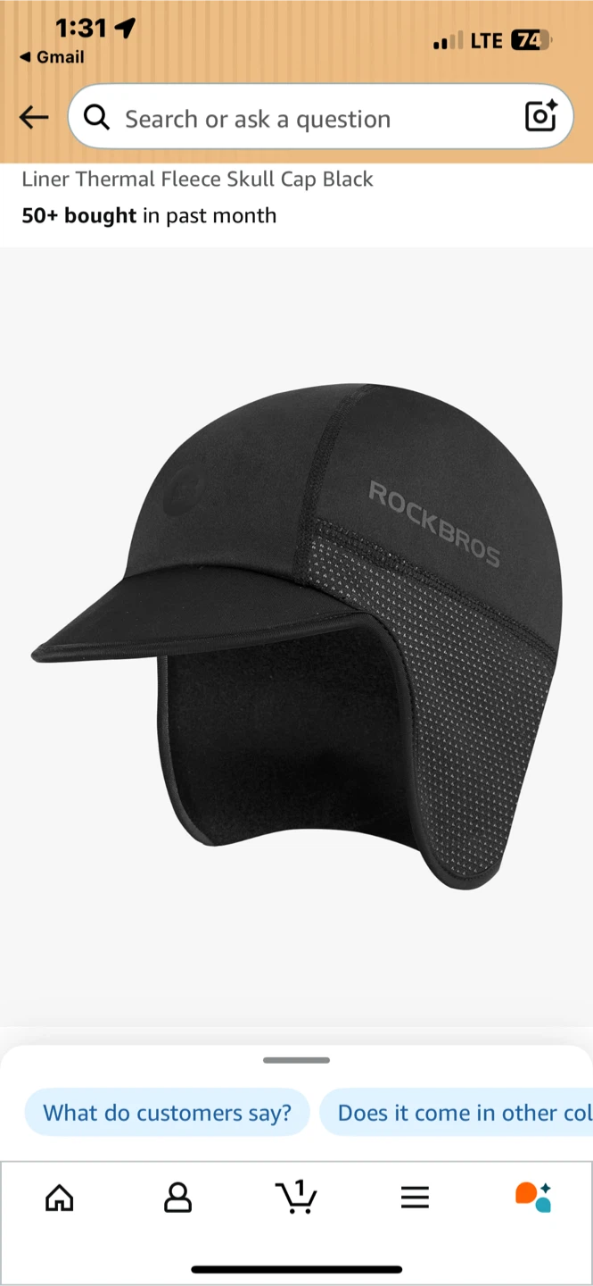 ROCKBROS Thermal Fleece Skull Cap Black - photo 5