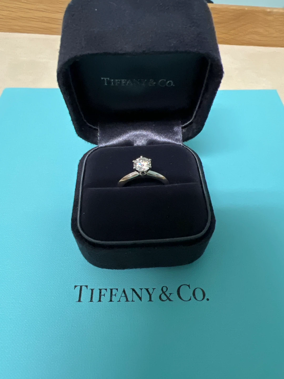 Tiffany & Co. Platinum Diamond Solitaire Ring