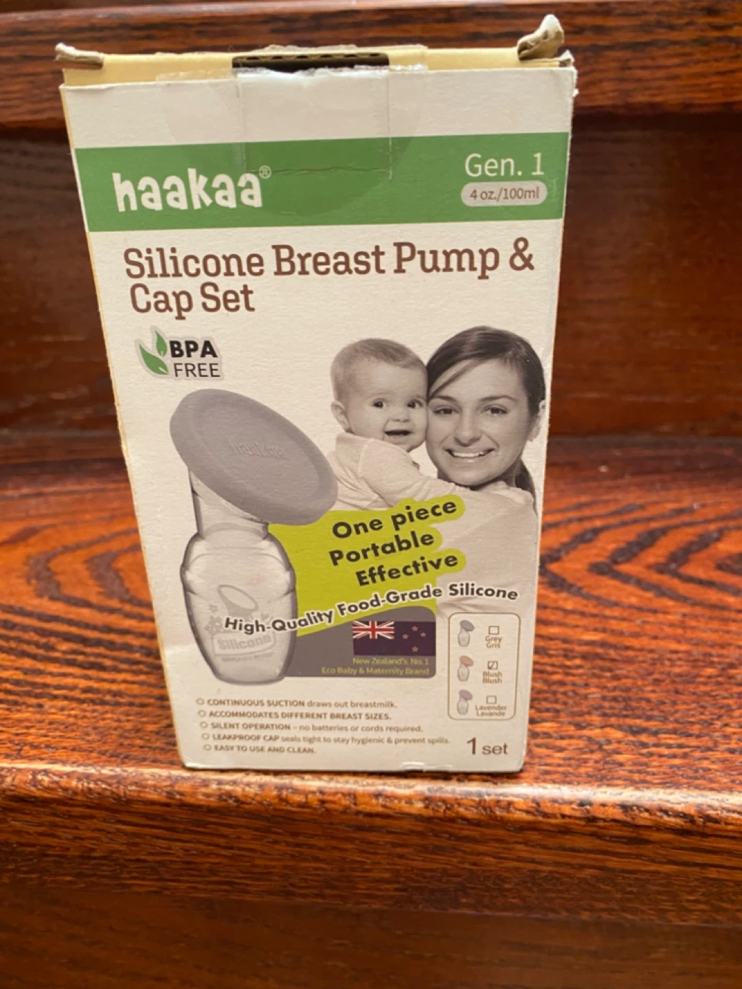 Haakaa Silicone Breast Pump & Cap Set - 4 oz / 100ml