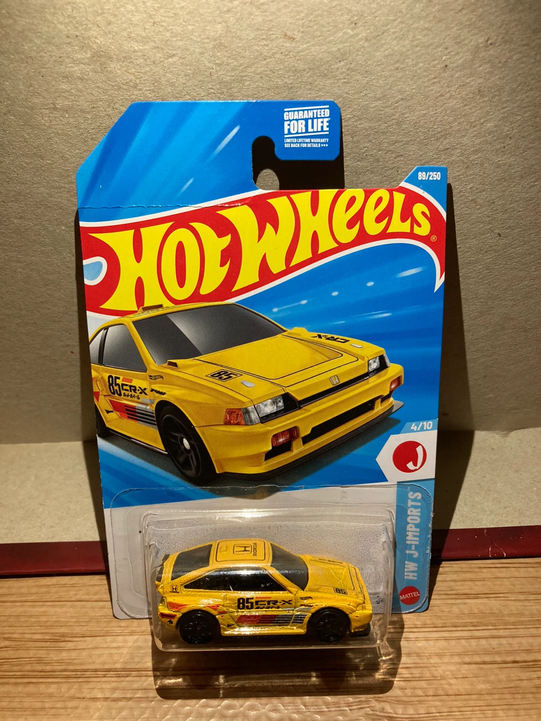 Hot Wheels / 1985 Honda CR-X / Yellow