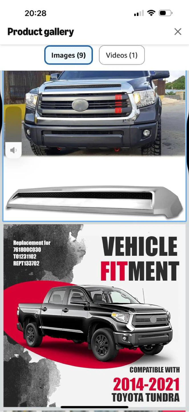 Toyota Tundra Hood Scoop / Hood Bulge Molding 2014-2021 – Kojem - photo 2