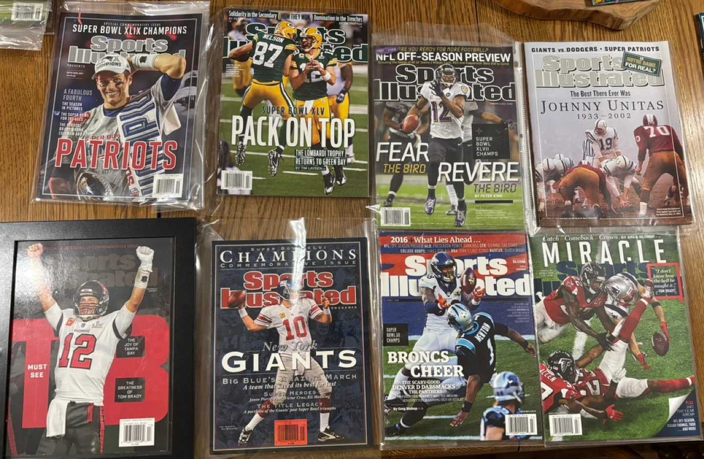 Sports Illustrated Magazines-Super Bowl Football set