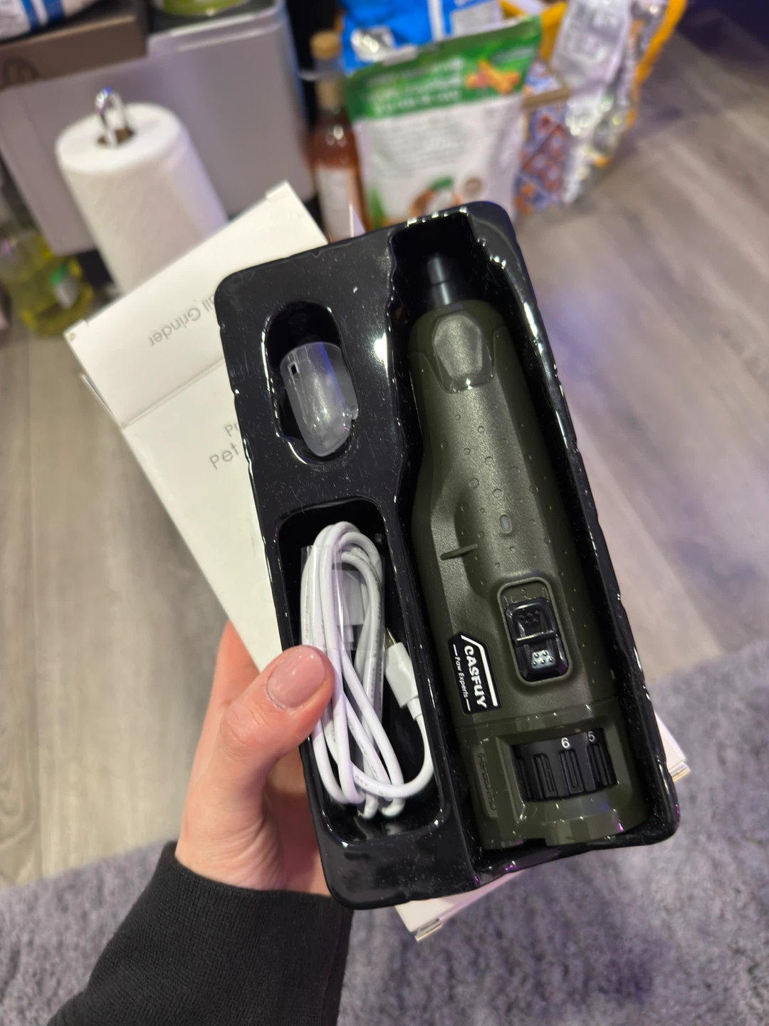Casfuy Professional Pet Nail Grinder - Army Green