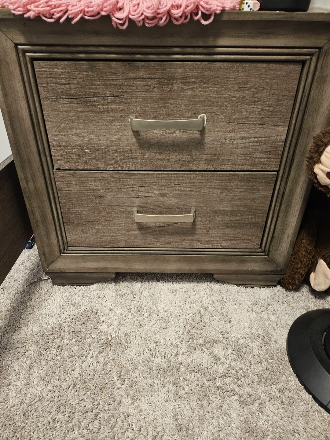 1-Drawer Nightstand with Metallic Handles - photo 3
