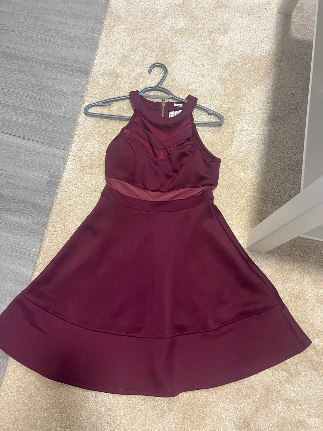 Burgundy Halter Neck Dress - Emerald Sundae - photo 2