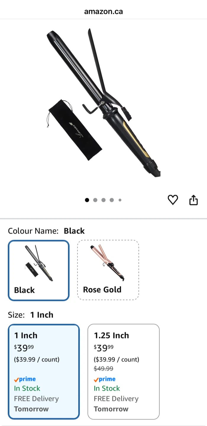 Lanvier Professional Hair Curling Iron - 1 Inch - photo 4