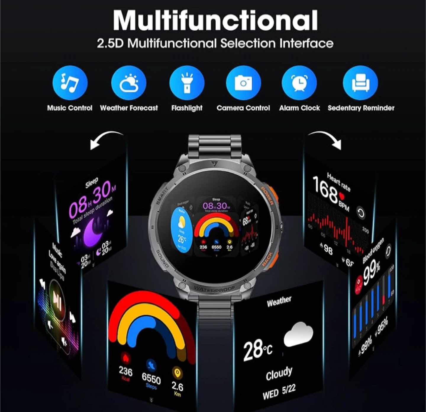 Military Smartwatch with 1.85-inch HD Screen - photo 3