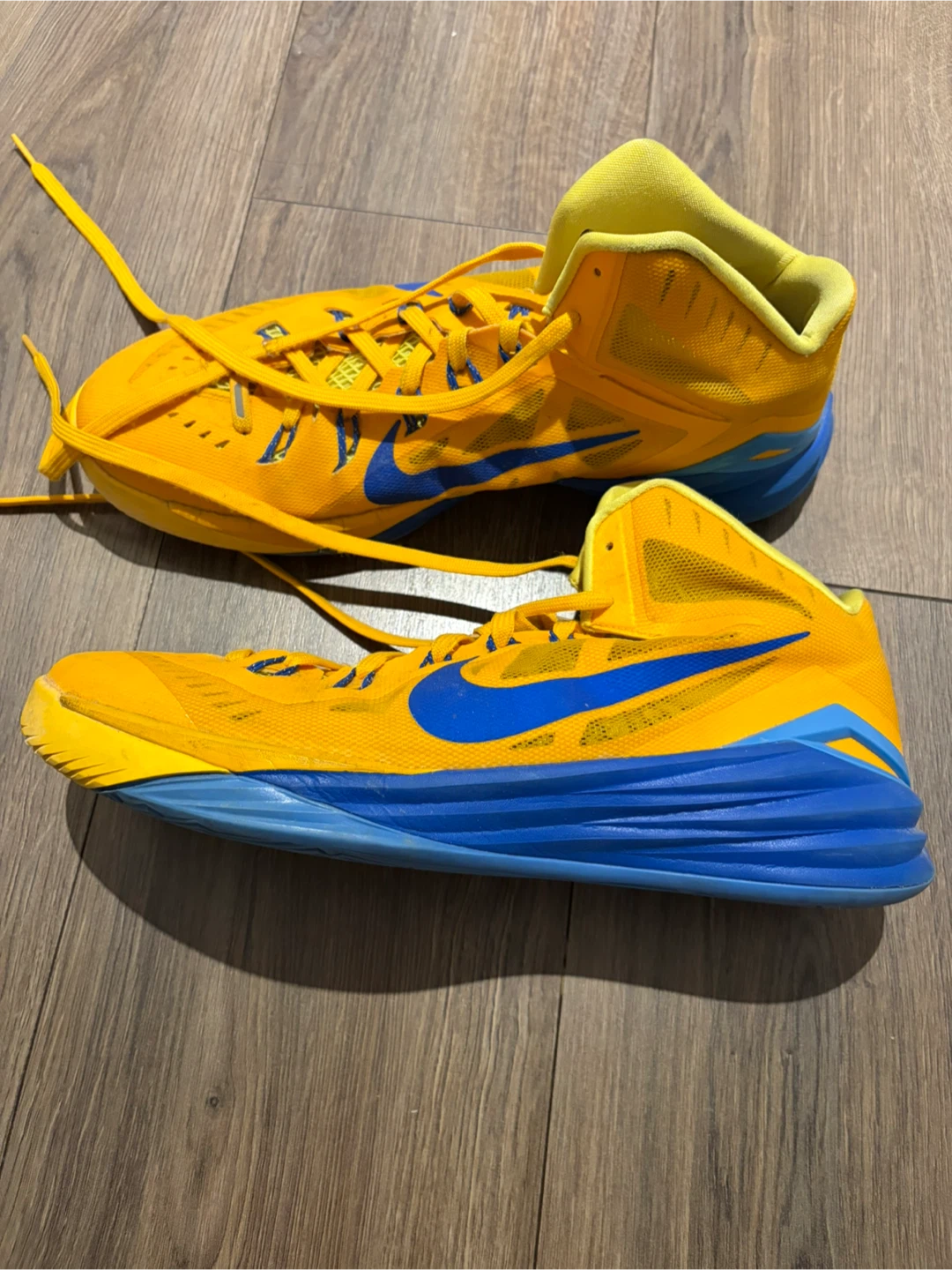 Nike Hyperdunk Basketball Shoes 2014 - Yellow/Blue - photo 3