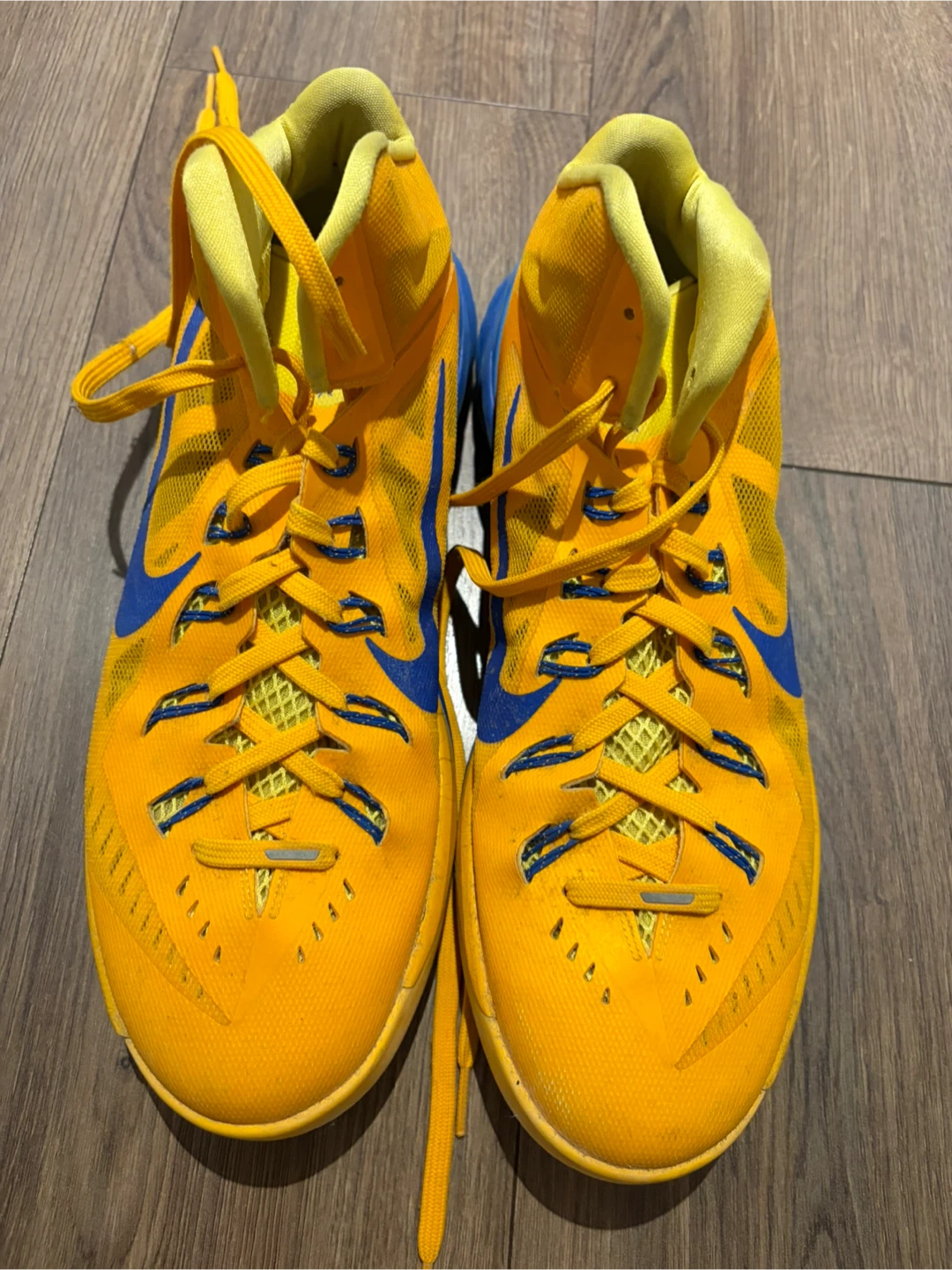 Nike Hyperdunk Basketball Shoes 2014 - Yellow/Blue - photo 2