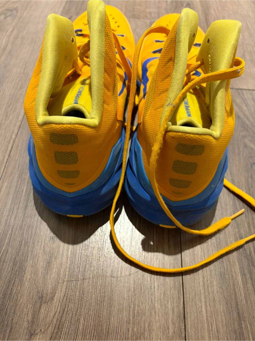 Nike Hyperdunk Basketball Shoes 2014 - Yellow/Blue - photo 4