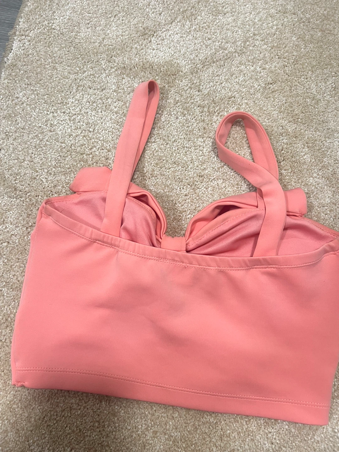 Pink Bow Detail Crop Top - photo 2