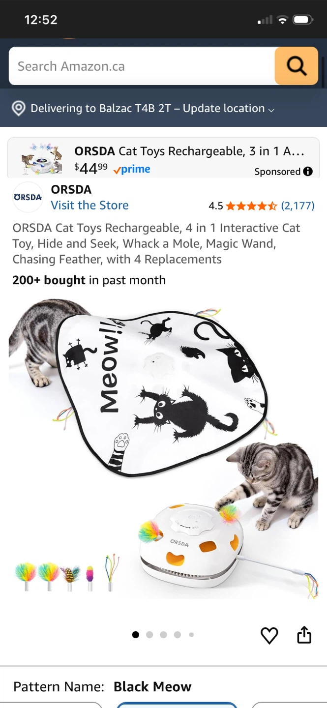 ORDSDA Rechargeable 4-in-1 Interactive Cat Toy - photo 2
