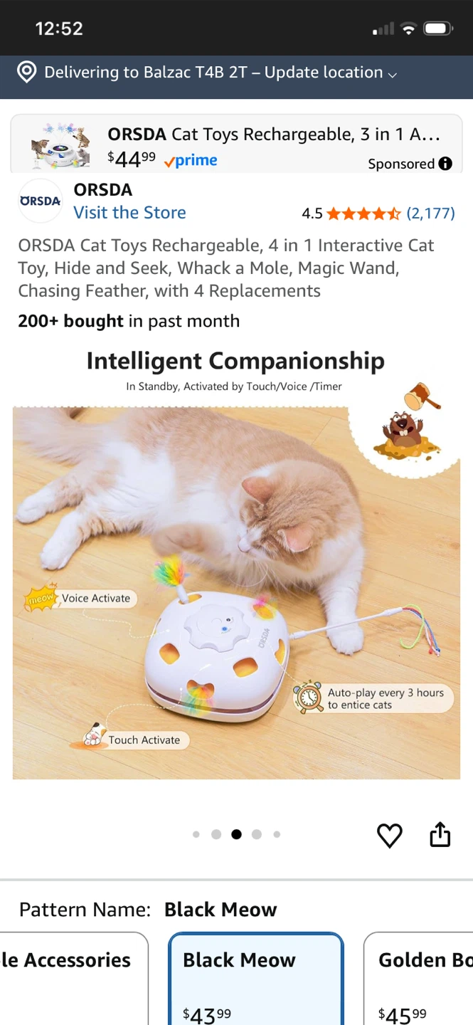 ORDSDA Rechargeable 4-in-1 Interactive Cat Toy - photo 4