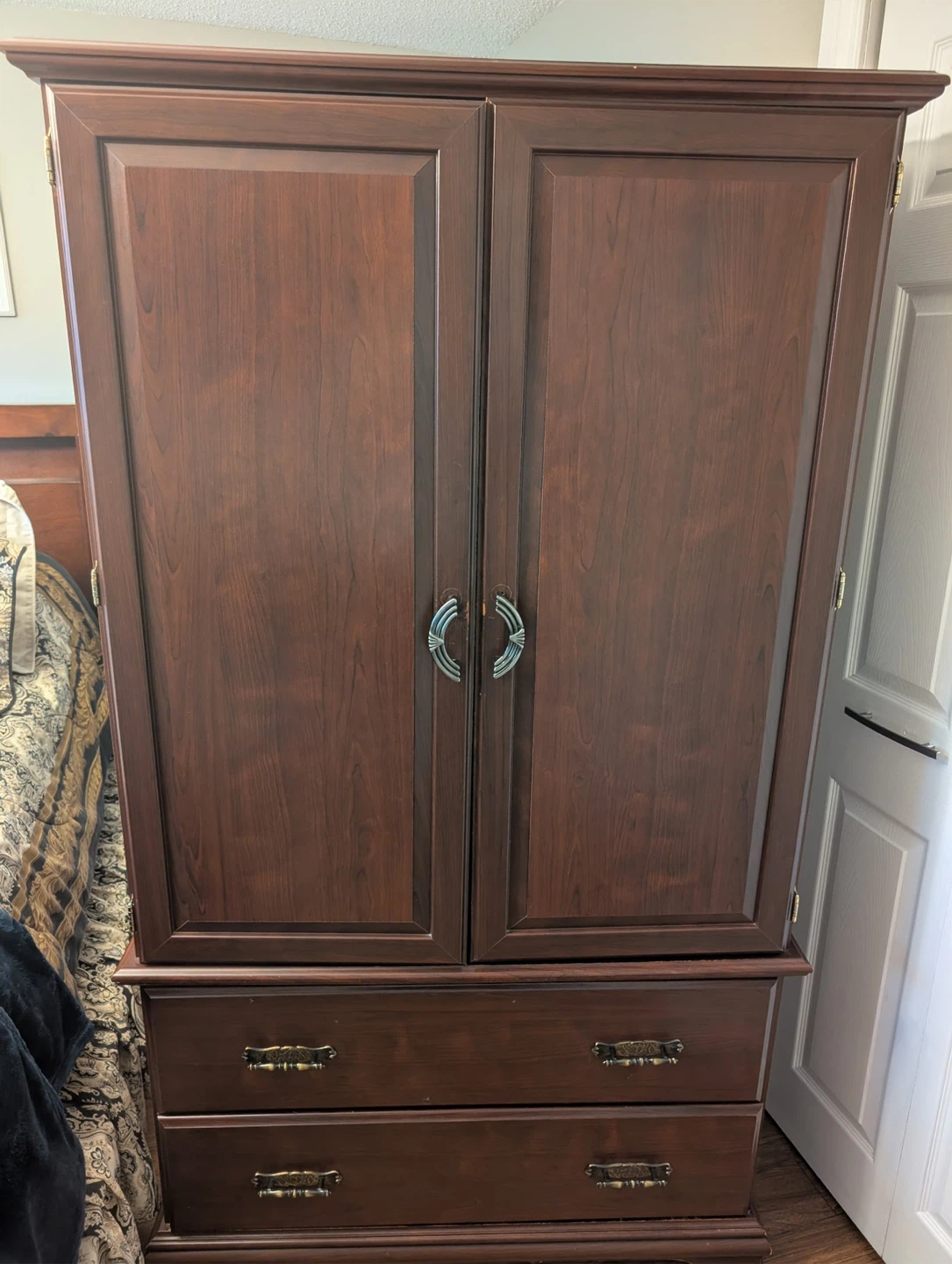 Wooden Armoire with Drawers - photo 2