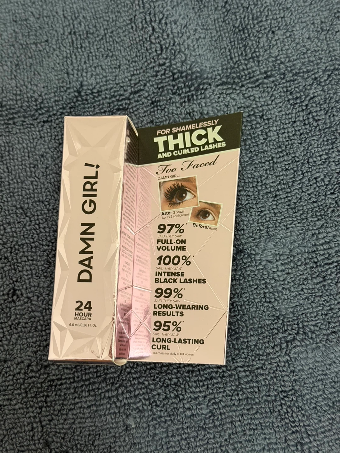 6ml- Too Faced Damn Girl! Mascara - Black