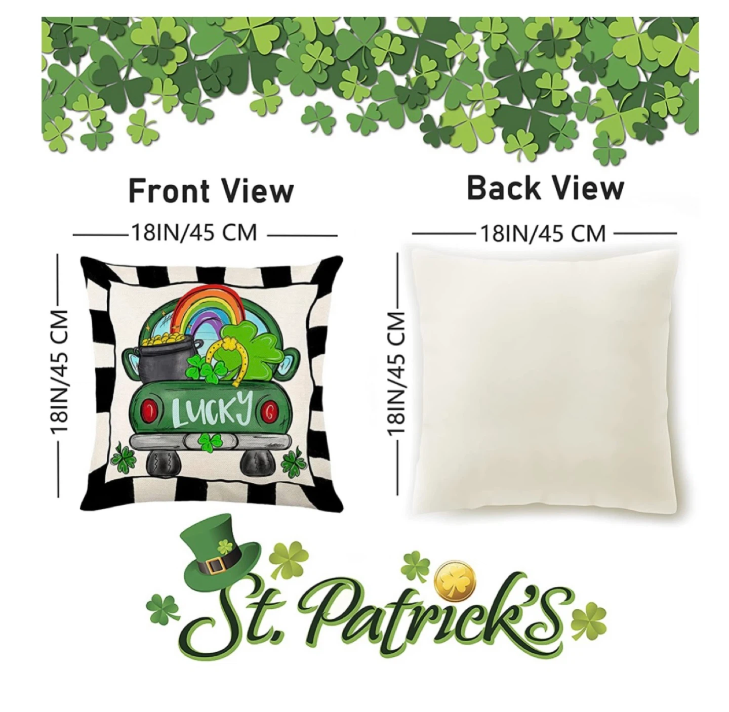 Brand new St Patricks Day Gnomes Pillow Covers - photo 4