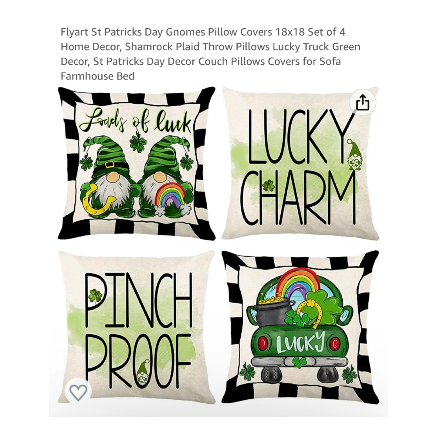 Brand new St Patricks Day Gnomes Pillow Covers