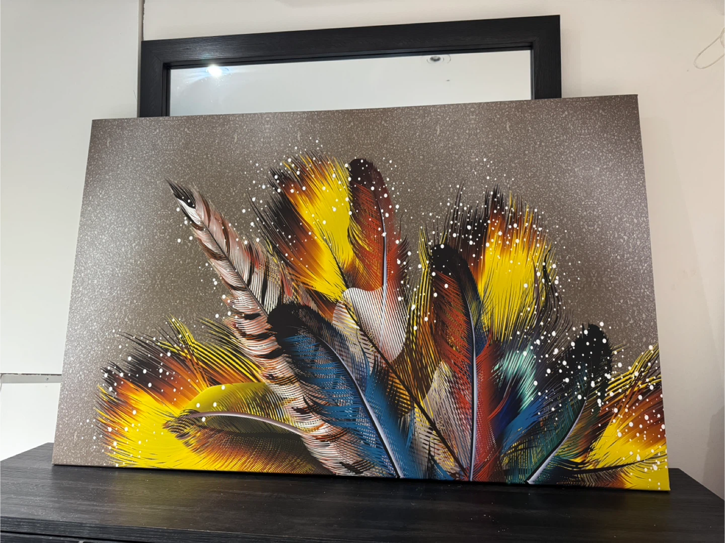 Canvas Wall Art Print - Red Poppies & Feathers Collection - photo 2
