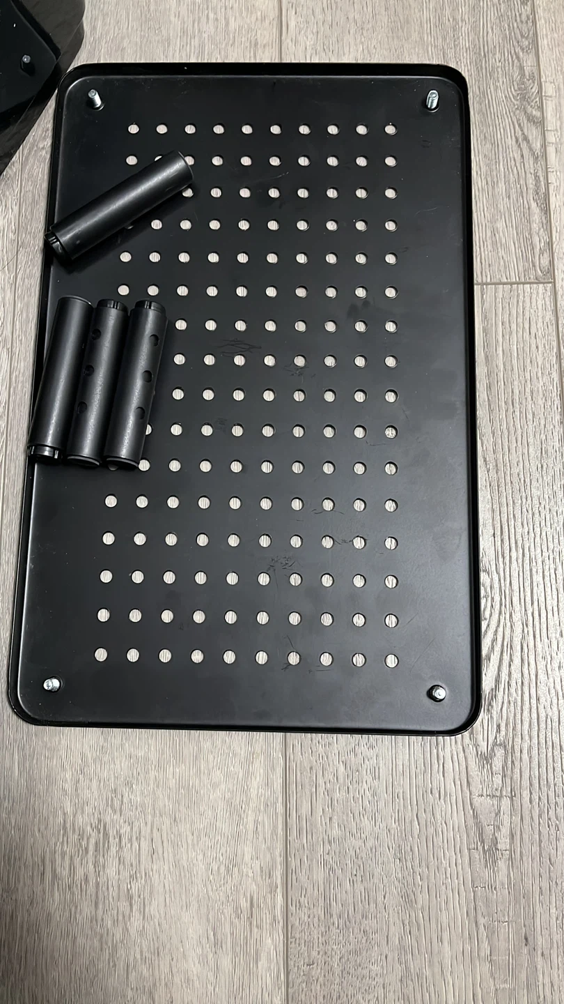 Black Metal Monitor Stand Riser -  Height Adjustable - photo 2