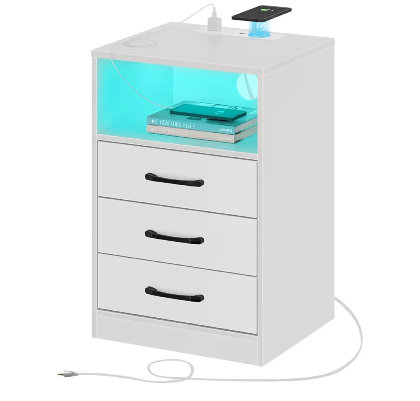 Nightstand with Built-in Outlets - photo 2