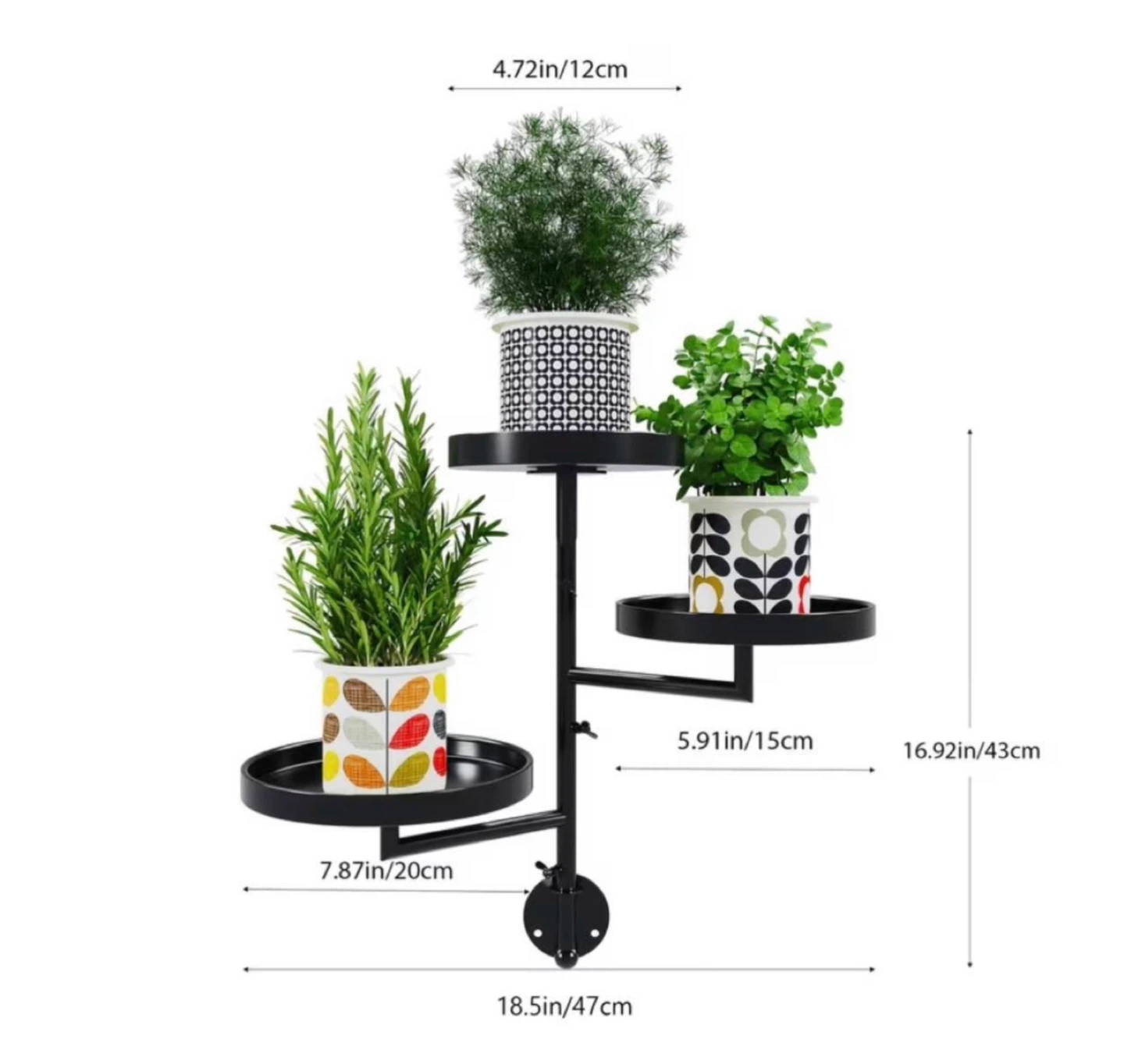 Brand new 3-Tier Black Metal Wall