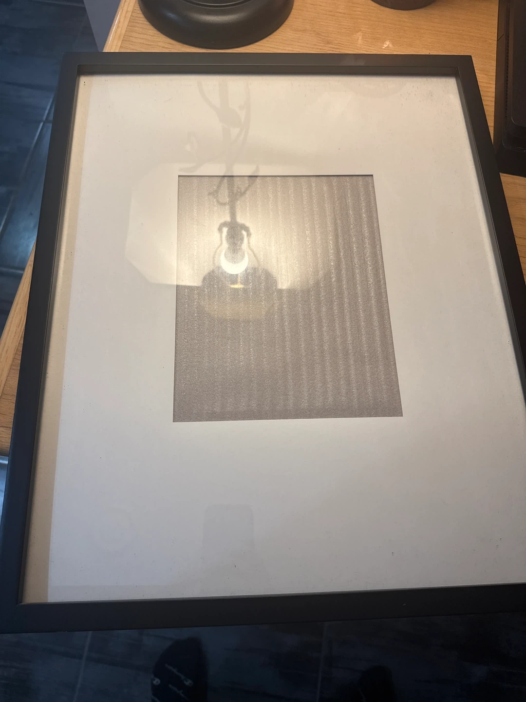 Black Picture Frame with White Mat