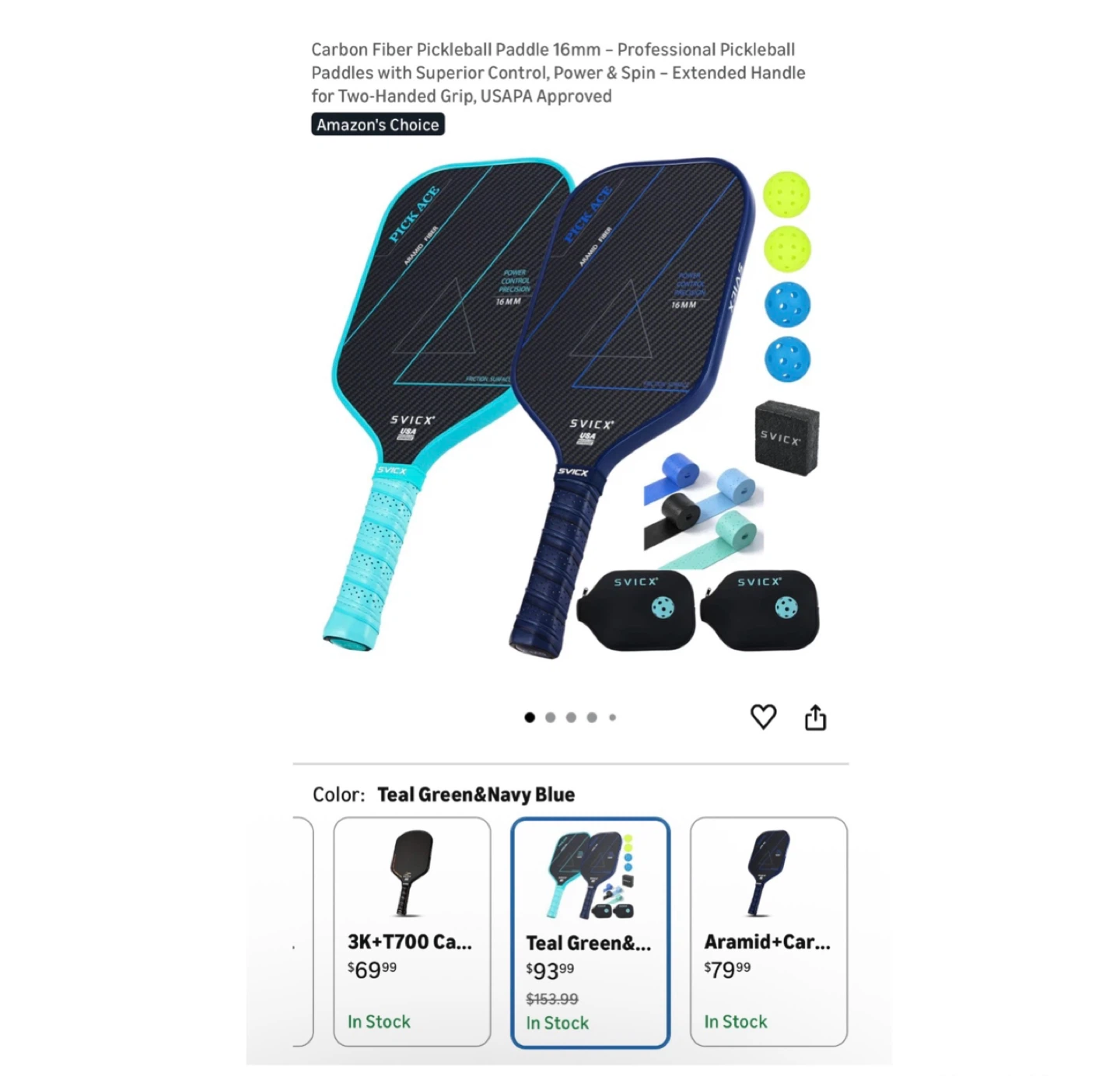 Brand new Carbon Fiber Pickleball Paddle 16mm