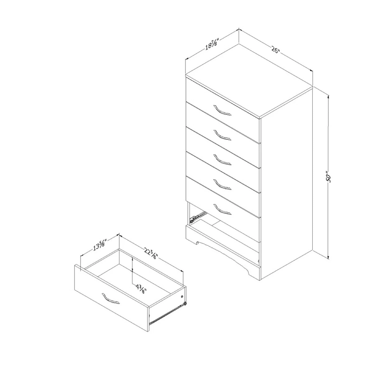 Latitude Run 6-Drawer - Gray Oak - photo 3