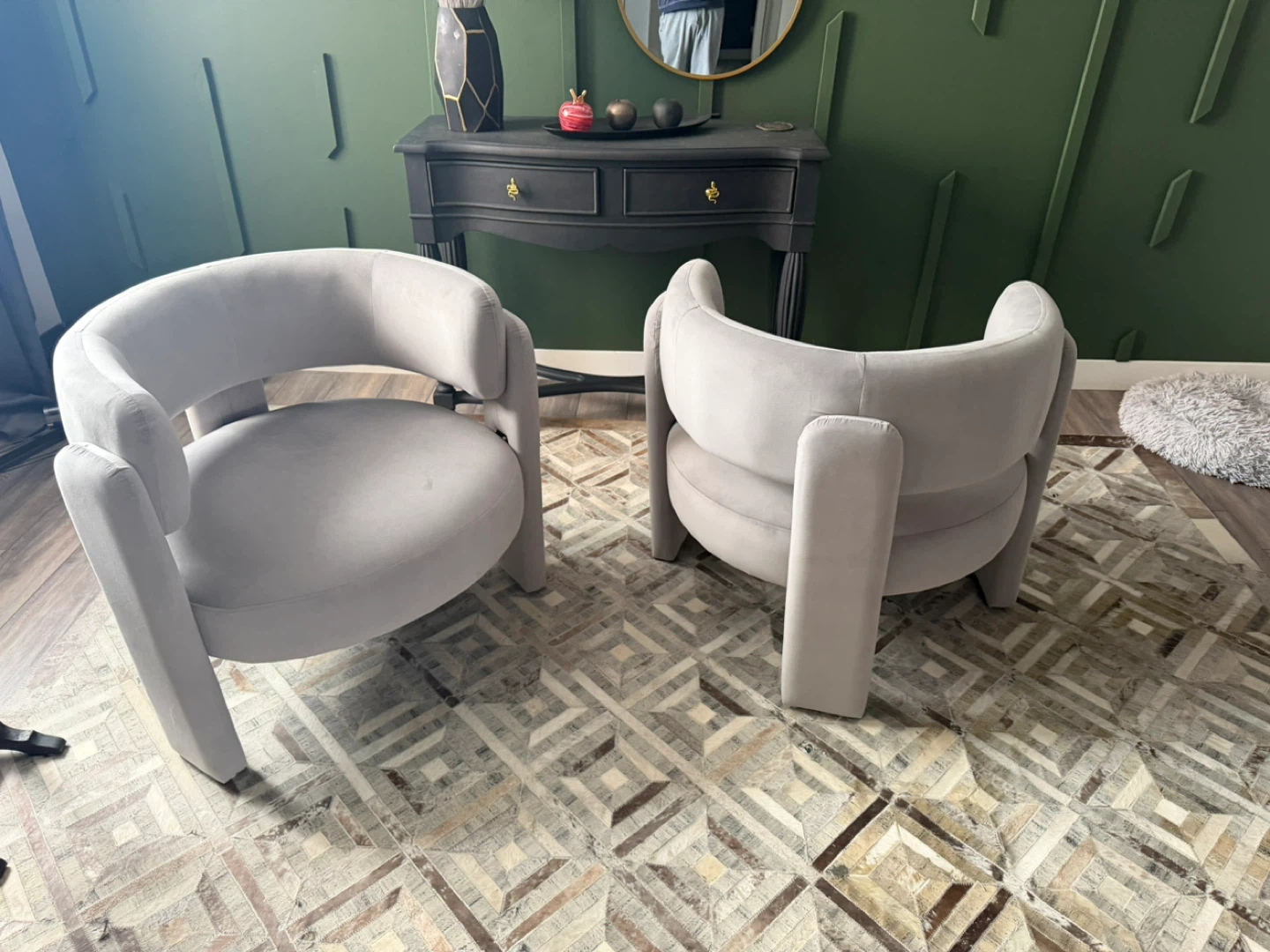 Grey Velvet Armchair - 2 - photo 5