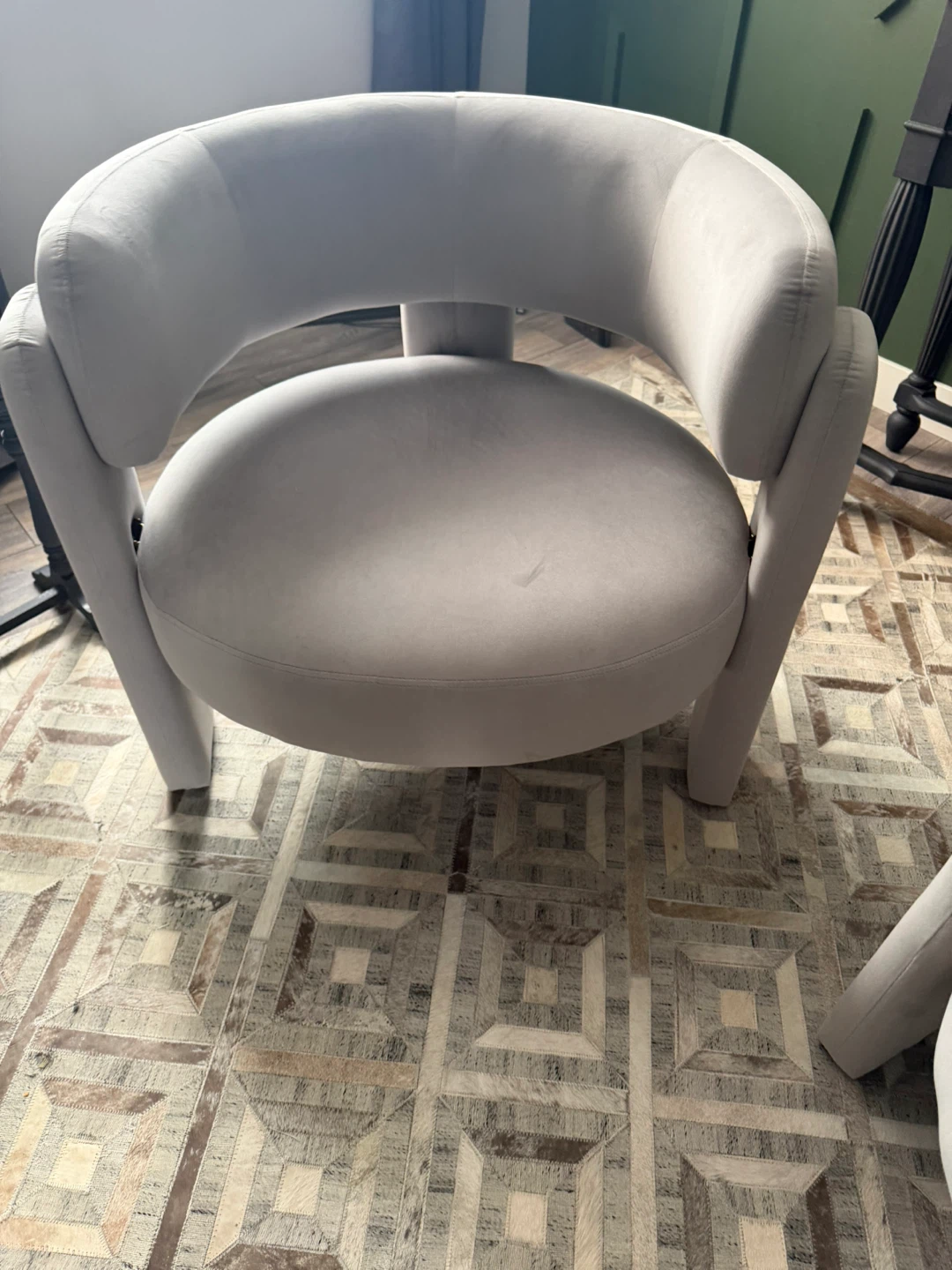 Grey Velvet Armchair - 2 - photo 3