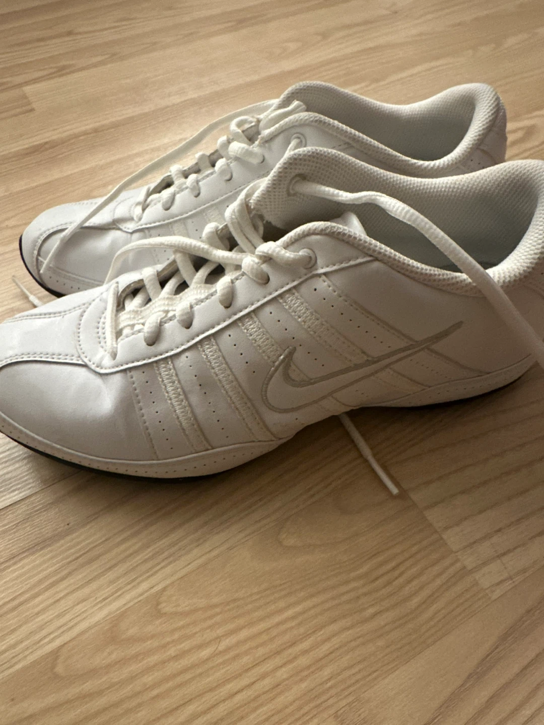 Nike White Leather Sneakers - Women's Size 8 - photo 2