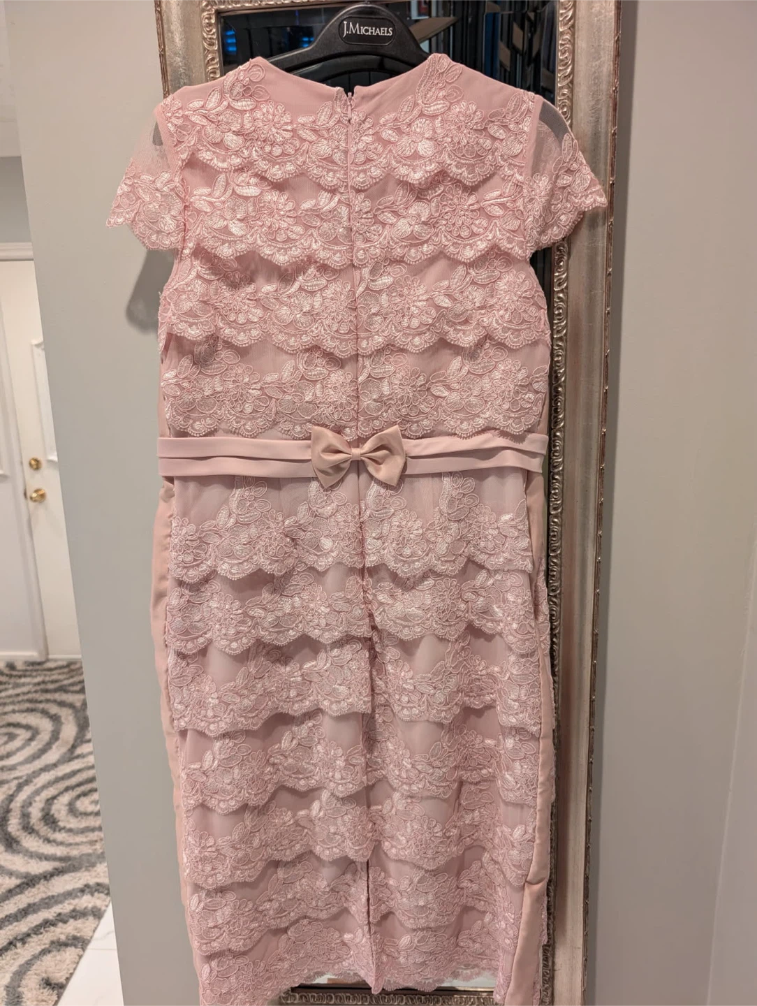 Jacques vert pink Lace Dress with Bow Accent - photo 2