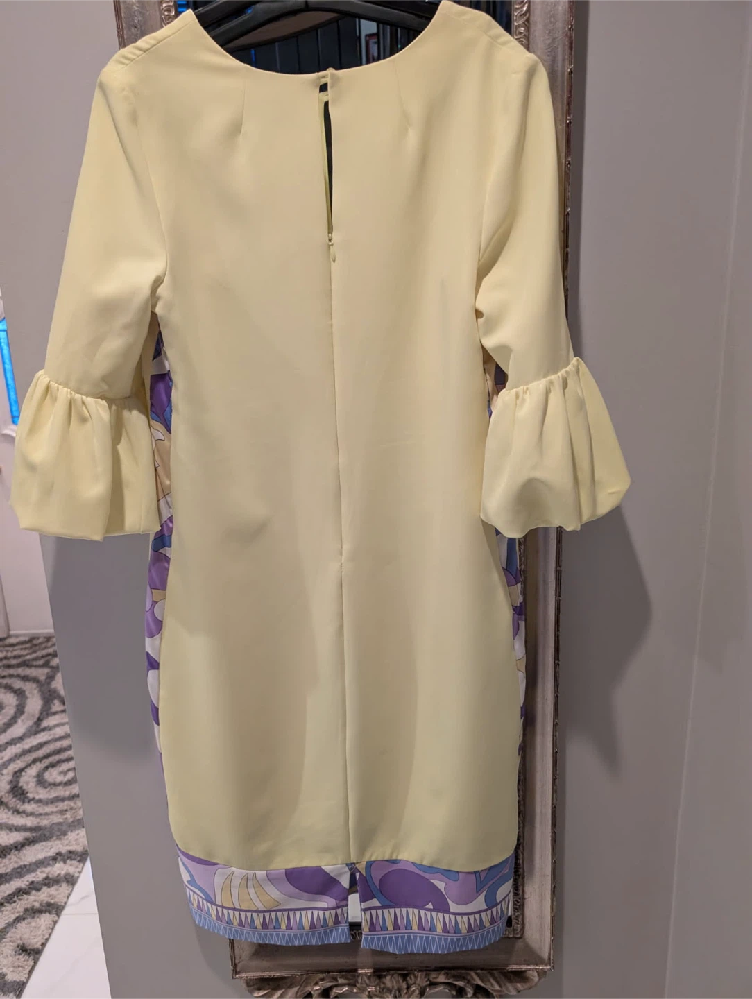 Milly Yellow Dress with Patterned Inserts - Size 8 - photo 2