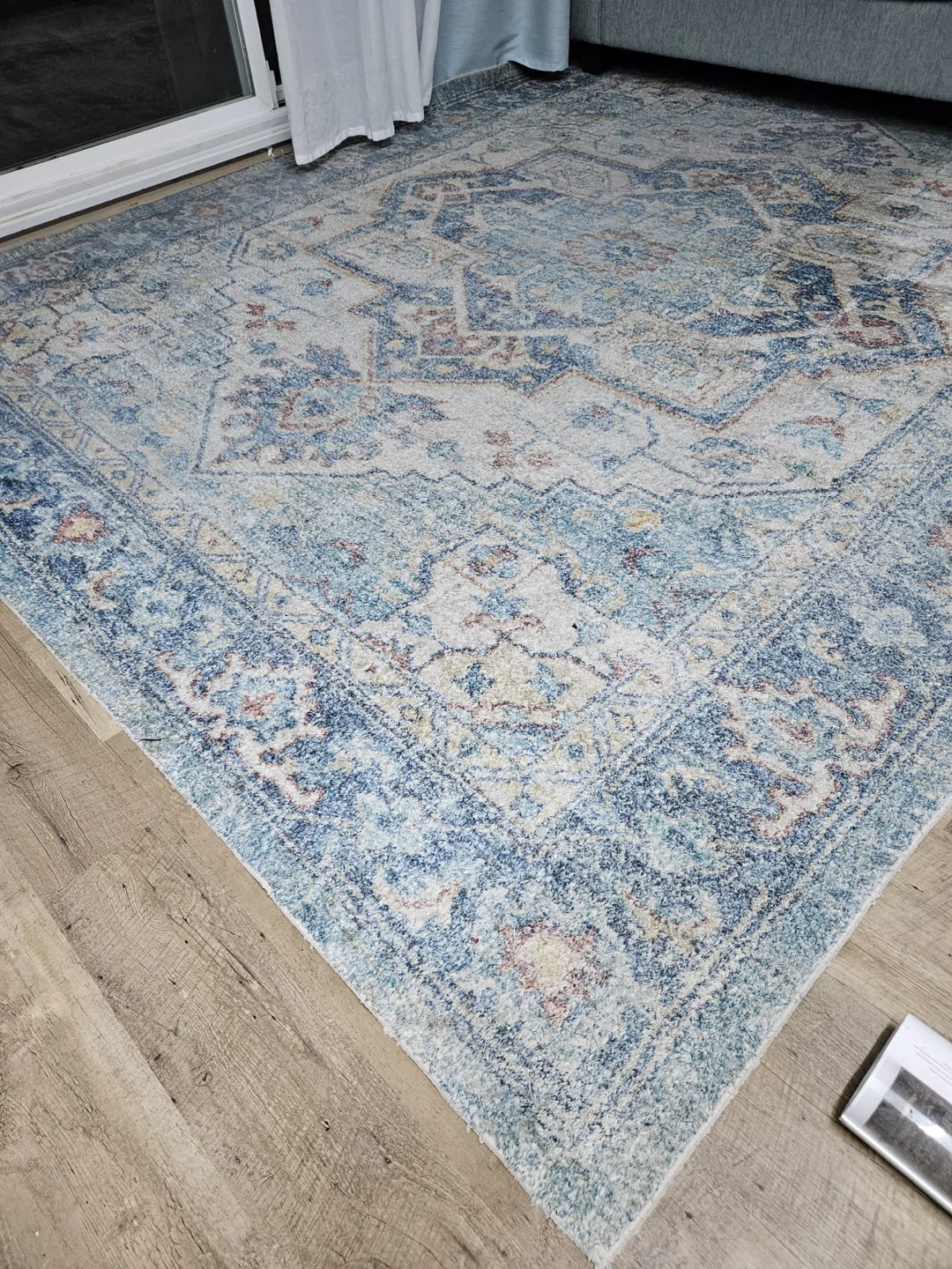 2 blue couchs and a set of curtains and 1 rug for FREE - photo 3