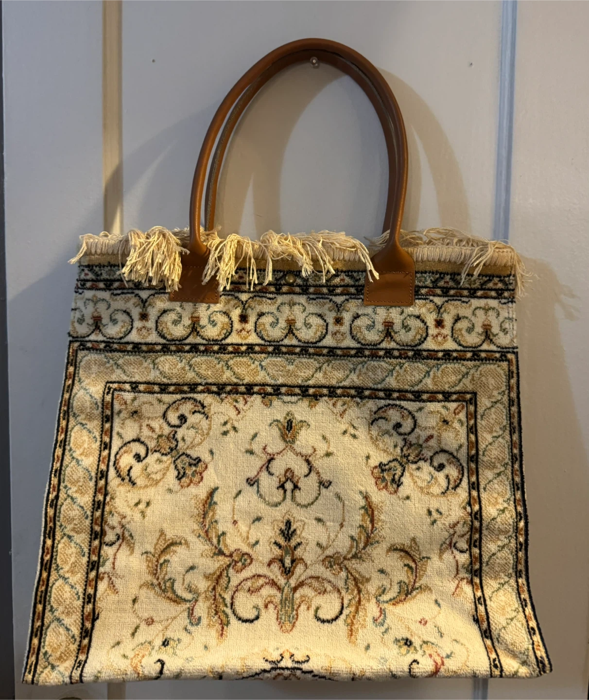 Brand new 23 x 36” large tote Gorgeous fabric made in Belgium