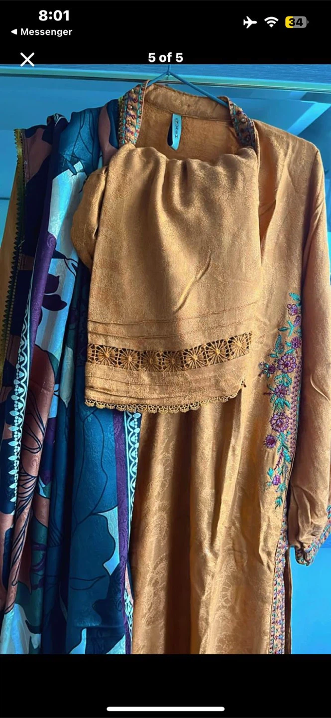 Women's Orange Kurti with Scarf - photo 2