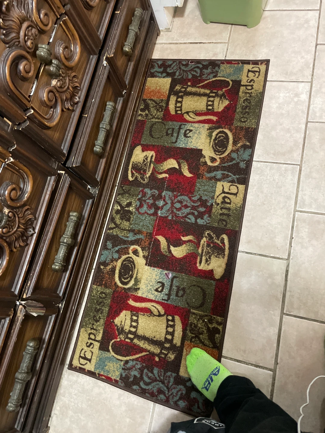 Coffee Themed Kitchen Runner Mat