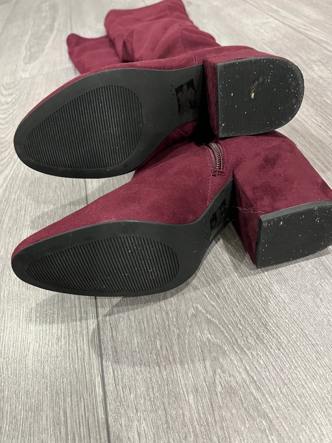 Maroon Suede Aldo Knee-High Boots - photo 2