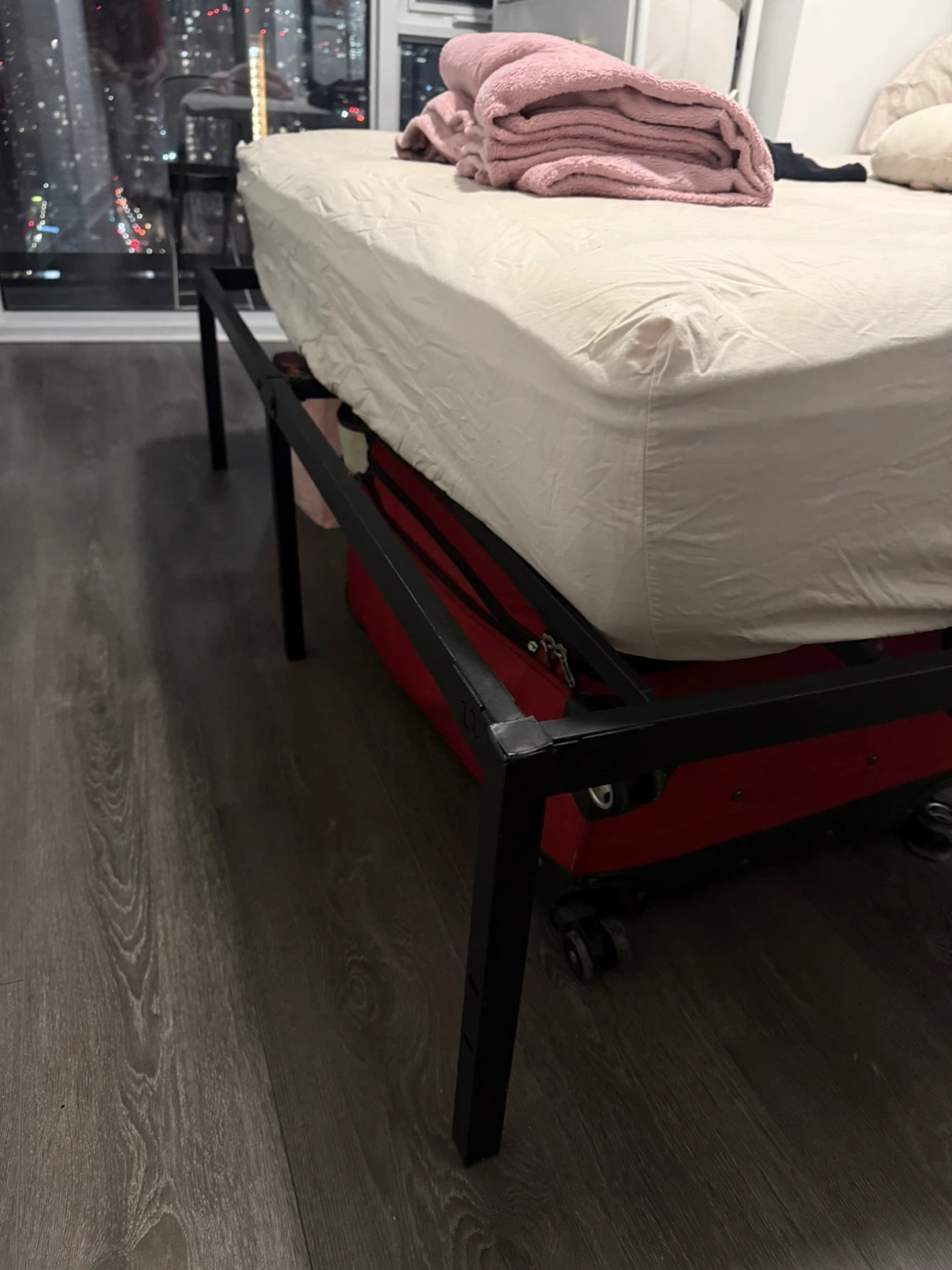 Black Metal Queen Bed Frame - photo 2