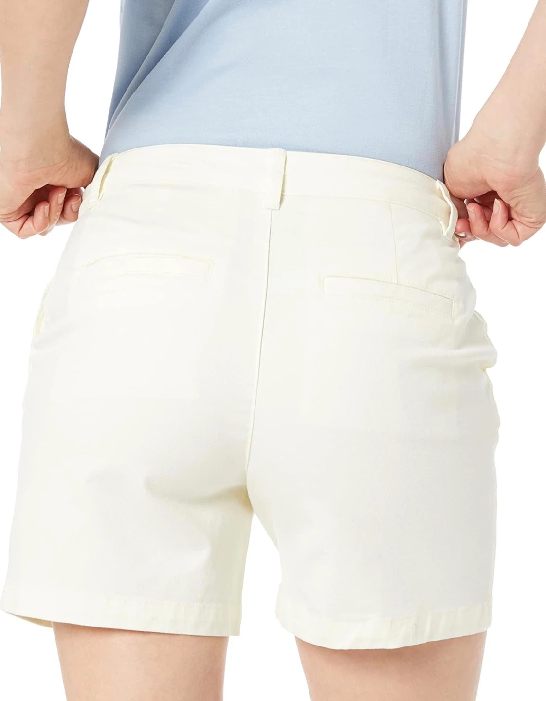 NEW! Amazon Essentials Womens 5" Inseam Chino Short - Cream - photo 3