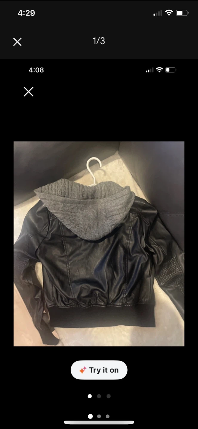 Ci Sono Faux Leather Hooded Jacket - photo 2