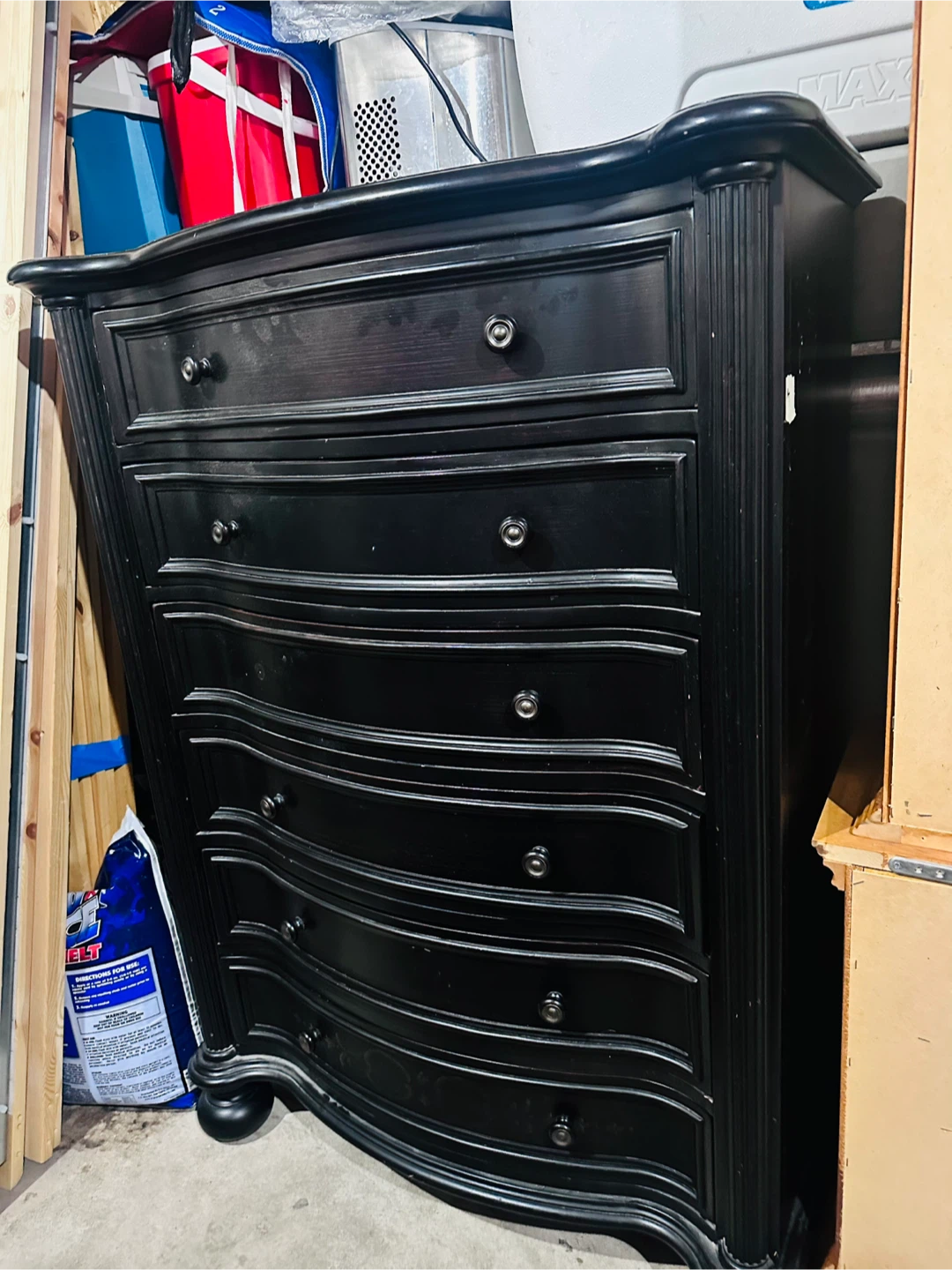 Black 5-Drawer Chest Dresser - photo 2