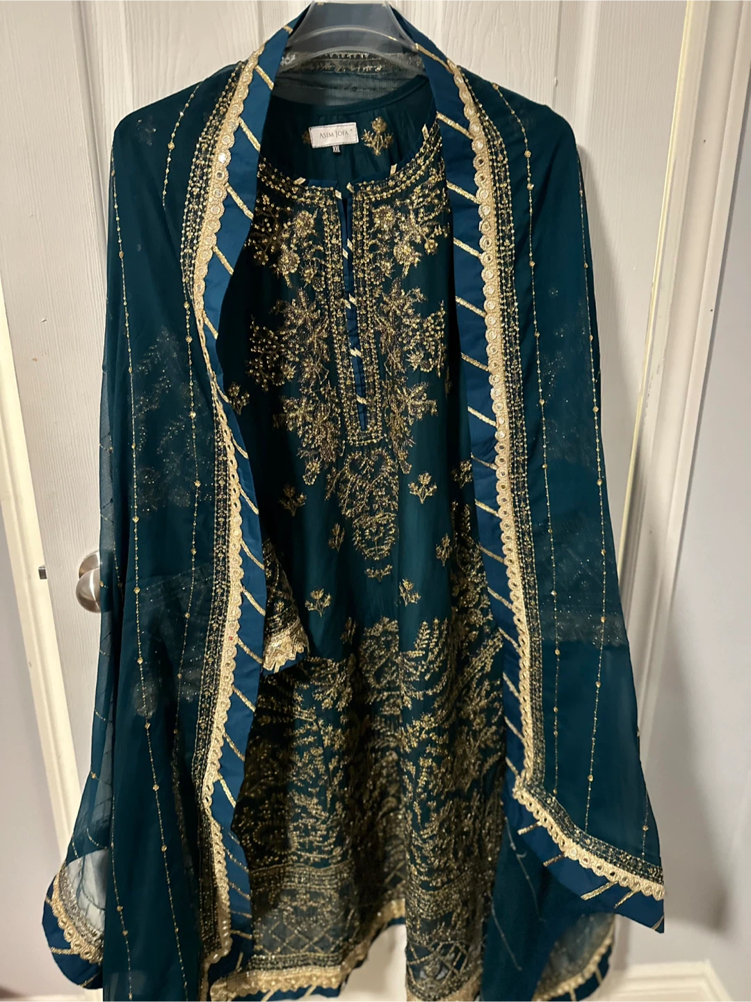 Asim Jofa Teal Embroidered Eid dress - XXL - photo 2