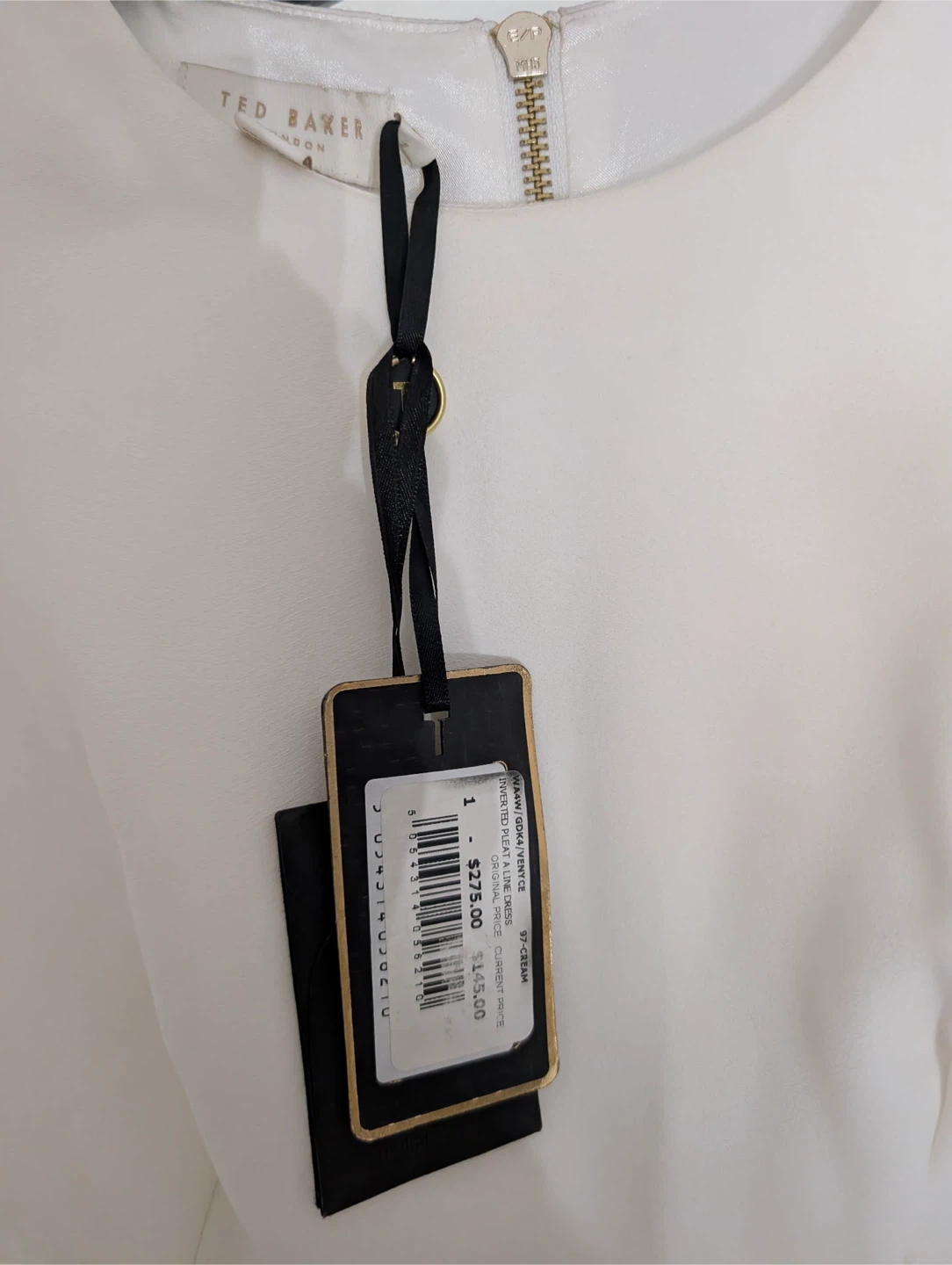 New Ted Baker London White Mini Dress Size 4 - photo 3