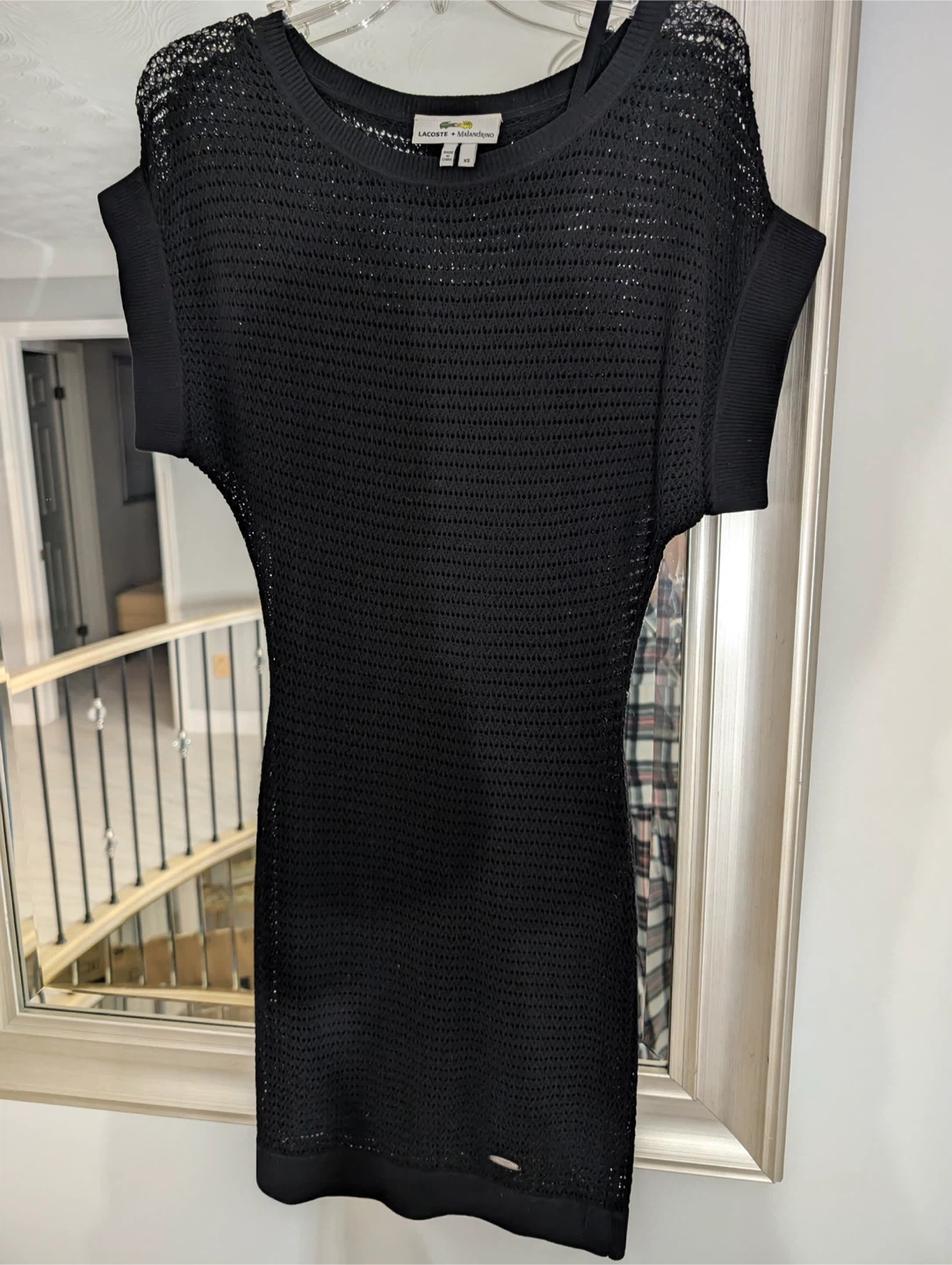 Lacoste + Malandrino Black Knit Dress Size XS