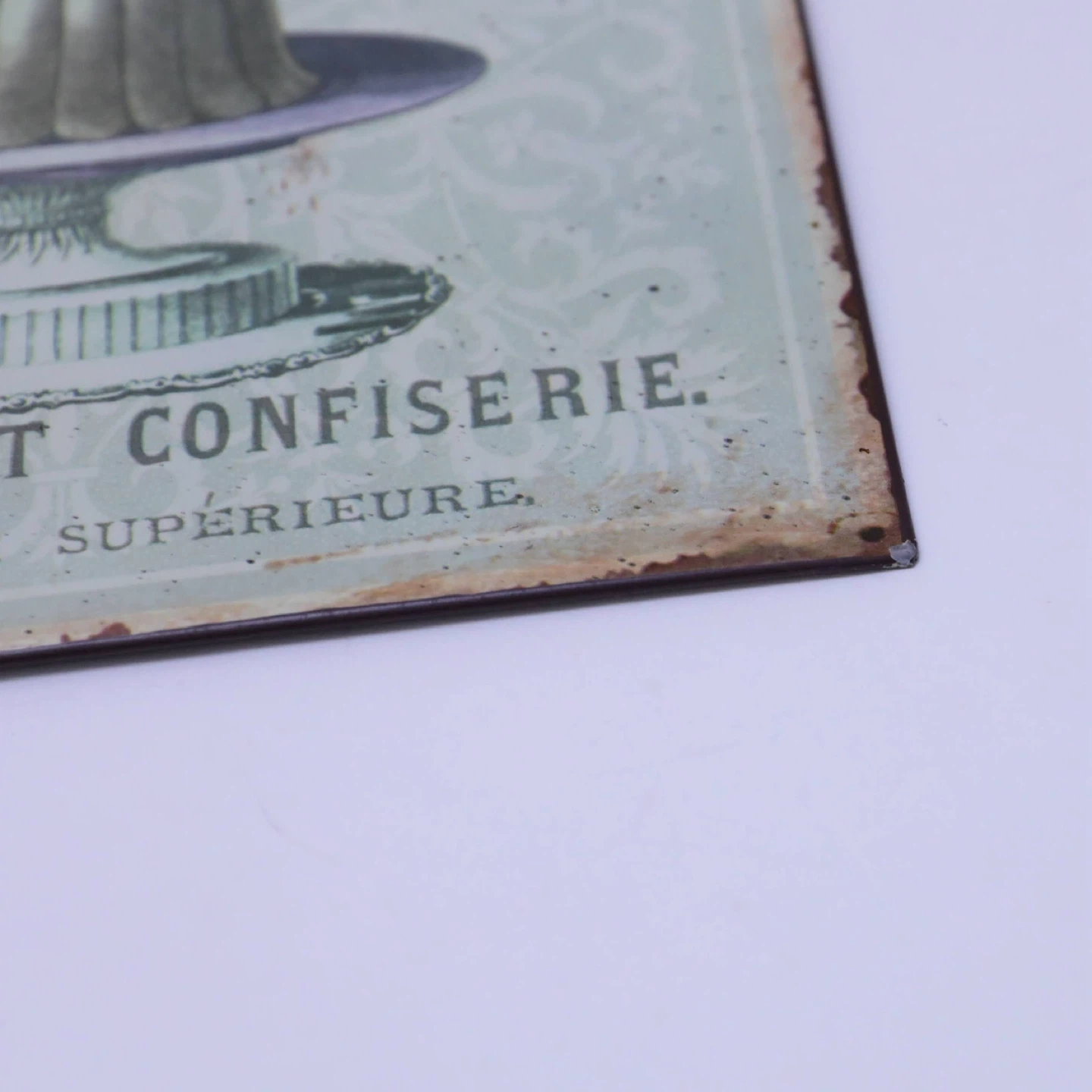 Set of 2 metal plaques Home Wall Decor French Dessert Retro - photo 4