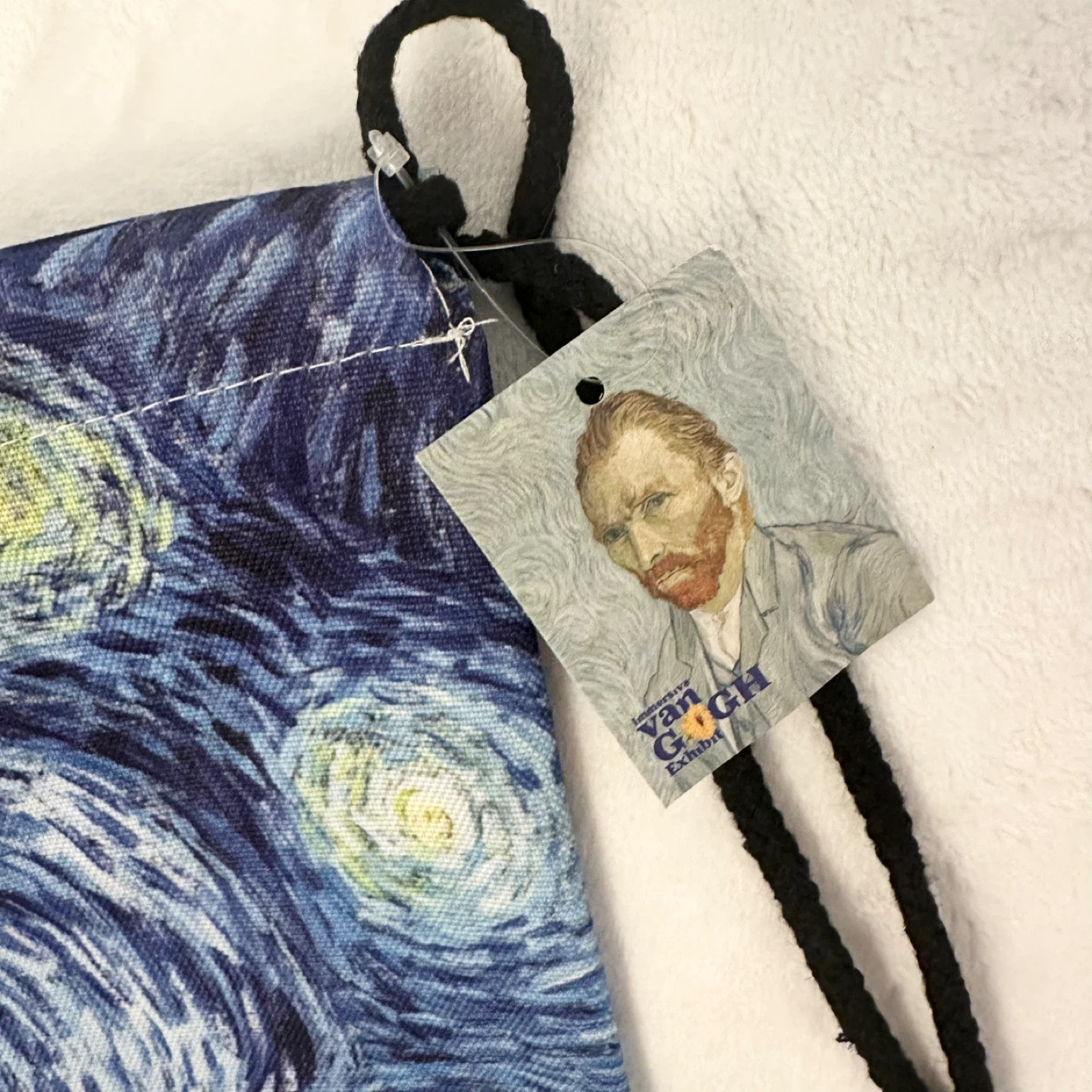 Official Van Gogh Starry Night Drawstring Bag New - photo 2