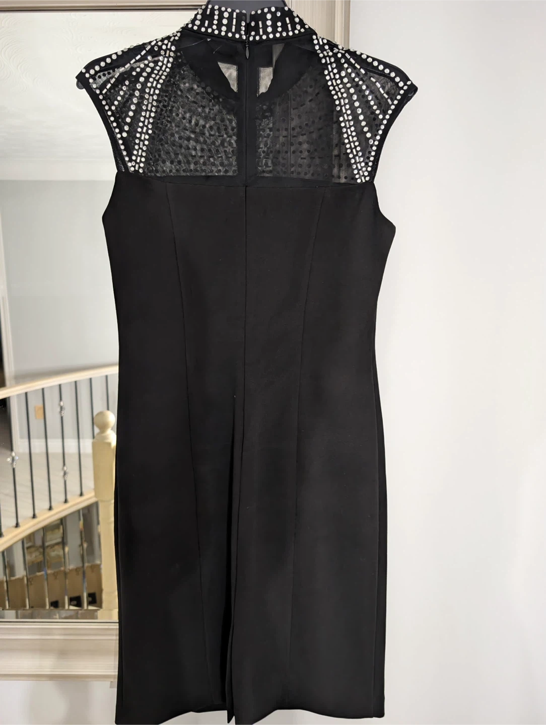 Vince Camuto Black Embellished Sheath Dress Size 6 - photo 2