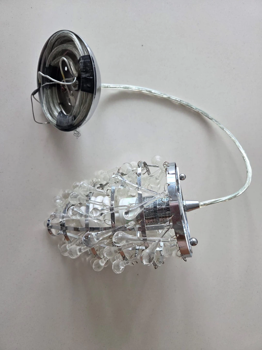 Crystal Drop Mini Chandelier Pendant Light